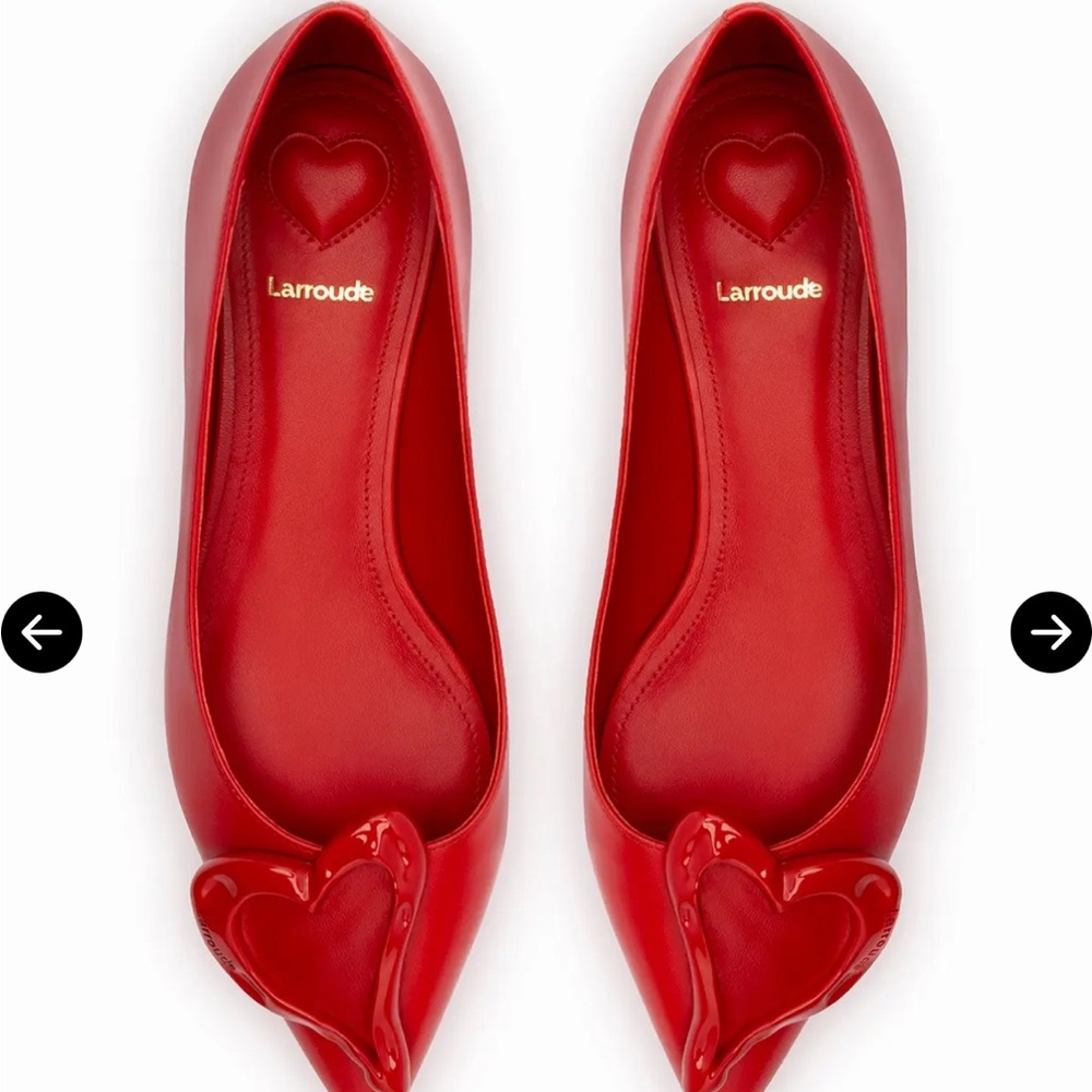 Larroude Lee Amore (red heart) flats